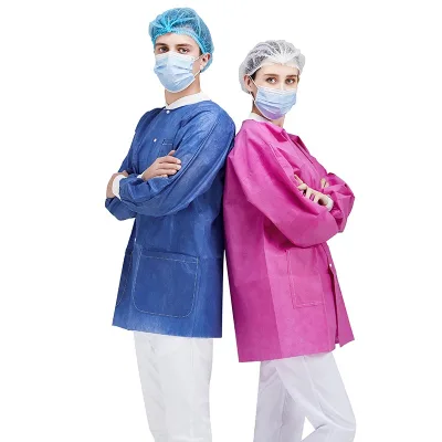 Disposable PP/SMS Lab Jacket Medical Free Samples Lab Jackets