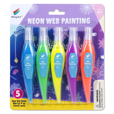 Fun 15ml Neon Solid Watercolor Paints Web Colour Pens for Painting Toys and School Use for Paper and Canvas Medium