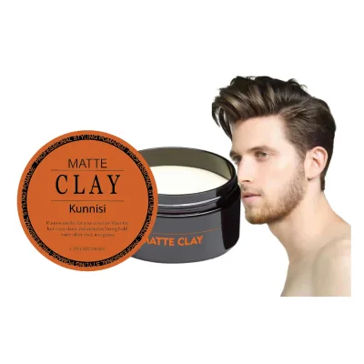 Custom Hair Medium Styling Mens Matte Hair Clay for Men Strong Hold Non-Greasy & Shine-Free Hair