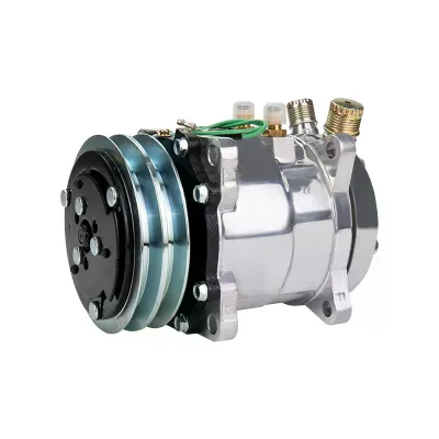 SD507 5H11 Heavy Duty Truck Air Conditioning Compressor 12V Triple Electric 2 Slot V-Roller for Tractor Excavator