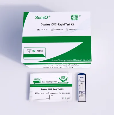 High Quality Coc Aine Coc Chuangxingwell SemiQ Rapid Test Kit Cheap Price 99% Accuracy Fast 3-5 Min Results Manual ISO Certified