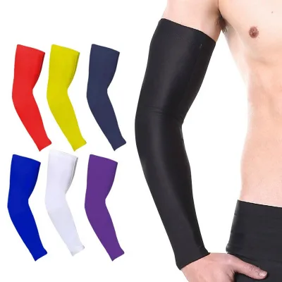Gripping Strap Lycra Fabric 8 Color Options Basketball Cycling Arm Sleeve Muscle Compression Outdoor UV Block Arm Support Sleeve