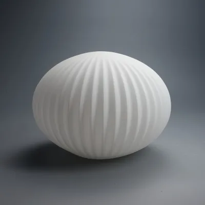 Vertical Fluted Opal White Glass Lamp Shade