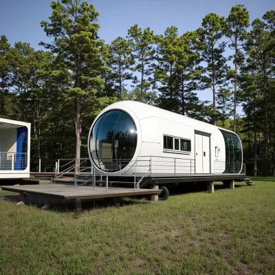 Hot Sale Luxury Detachable Modular Prefabricated Capsule House Chinese Style Design for Park Use Made of Sandwich Panel Toilets