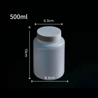 Customized Laboratory High Quality Empty Plastic Big Mouth Round Reagent Bottle Hdpe