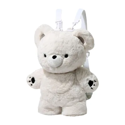 2025 Fully Customised Plush Fur Backpacks Plush Travel Makeup Bag Custom Plush Shoulder Bag Plush Backpacks for Kids