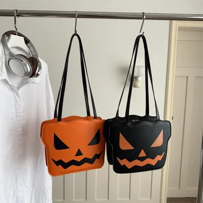 New Style Cartoon Pumpkin Handbag for Women, Trendy Ladies' Shoulder and Crossbody Bag