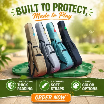 Factory Wholesale Custom Logo 25mm Padded Waterproof Oxford Shockproof Double Shoulder Multi-size Acoustic Guitar Bag