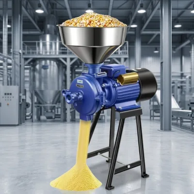 Molino De Granos Moulin Farine Moulin Mas Animal Feed Mixer Grain Hammer Mill Food Processing Machinery Use Copper Engine