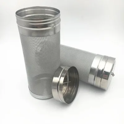 Wine Filter Impurities Filter Cup with Lid Hop Filter Bucket 304 Stainless Steel