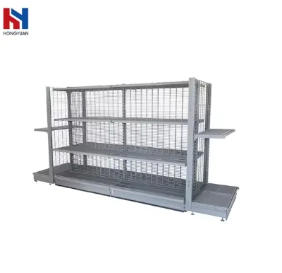 European Style Wire Shelving Double-sided Display Rack for Supermarket & Boutique