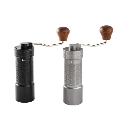 Portable Manual Coffee Grinder with 5 Pins External Adjustable Setting Metal Espresso Mill for Camping Custom Logo