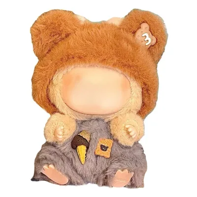 Cute Plush Cookie Style Labubu Clothes Hairband Suspenderspants Universal Doll Accessories Doll Clothing for Labubu