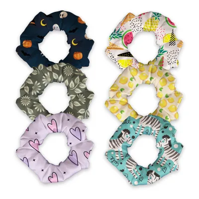 Premium Custom Logo Satin Silk Hair Scrunchies Wholesale Bulk Oversized Elastic Hair Ties No Crease Hair Bands for Women Girls