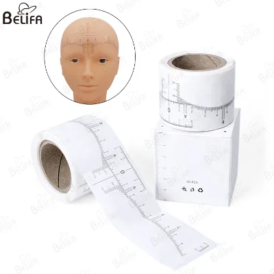 Hot Sale Eyebrow Measuring Ruler Sticker Permanent Eyebrow Makeup Tool 50 Pieces/roll