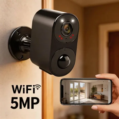 5MP Wireless Full-color Night Vision Motion Detection Alarm Remote Viewing Two-way Audio Camera