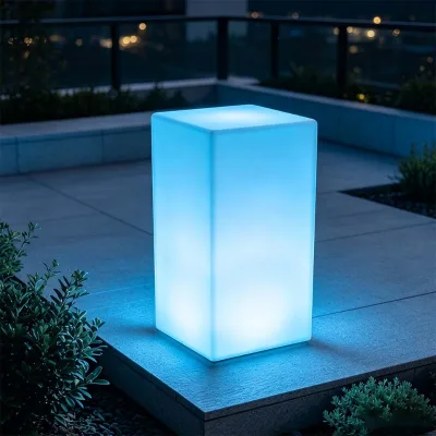 RGB 16 Color Outdoor Landscaping Floor Lamp Stand Pillar Light LED Garden Light