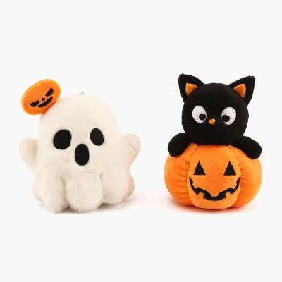 Halloween Ghost Plush Keychain Womens Creative Cute Cartoon Polyester Fiber Bag Pendant Small Doll Ornament Gift