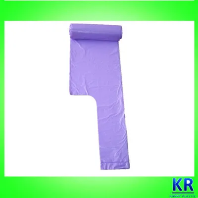 Hdpe garbage bags with tie handle violet