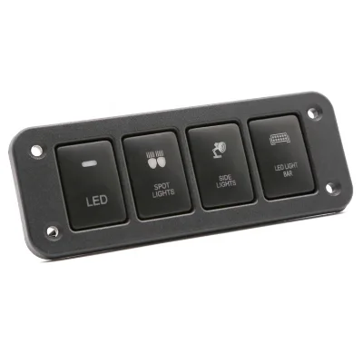 Small Type 12V LED On-Off Push 4 Gang Switch Panel for Auto Car to Yota