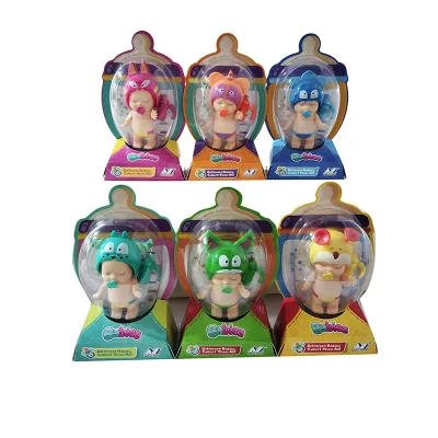 Dollartoys Dollar Item Store Cheap Price 9Cm Mini Injection Doll MagicJuice Bottles Toys with Milk Bottle