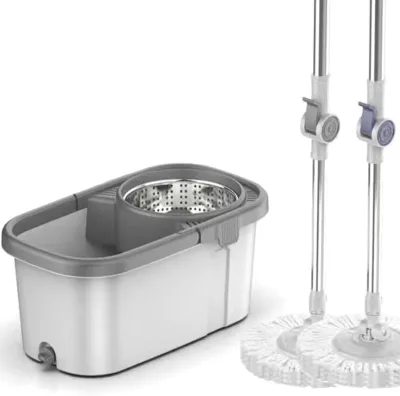 Rectangle Microfiber Spin Mop Bucket Set