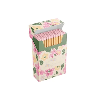 High End Iridescent Paper Matchbox With Long Safety Matches Custom Logo Printed Decorative Match Boxes Wholesale