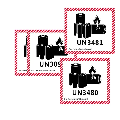 Custom battery labels fireproof labels safety warning stickers waterproof and high temperature resistant adhesive
