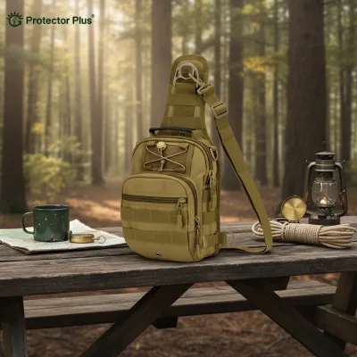 Protector Plus Wholesale Customized Polyester Waterproof Crossbody Bag Outdoor Camping Hunting Bag Portable Chest Bag