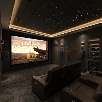 Private Home Theater Design, Decoration Style Design for Cinemas/KTVs/bars, Design of Starry Sky Roof Effect Pictures