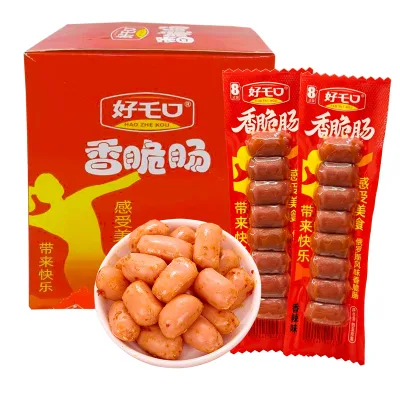Original Spicy Flavor Ham Sausage Chicken Sausage 8 Pieces Ready to Eat Spicy Meat Snacks