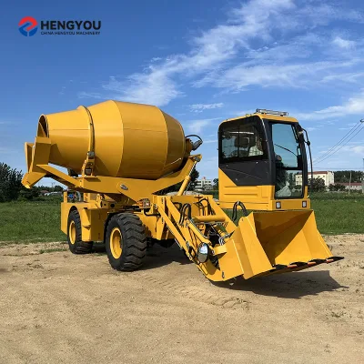 High Quality 270 Degree Rotating Self-loading Concrete Mixer Truck Auto Feeding 2m3 3m3 High Capacity Concrete Mixer for Farms
