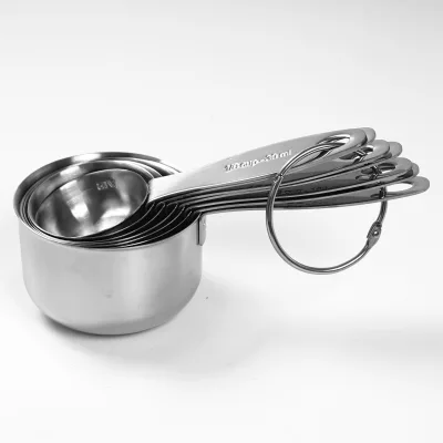 7 Piece Kitchen Measuring Tools Stainless Steel Handles Measuring Cups and Spoons Set