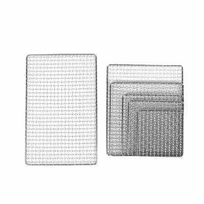 Stainless Steel Non-Stick Round Orange Barbecue Mesh Grill Rack & Tray-Heat Resistant Portable Outdoor Grill