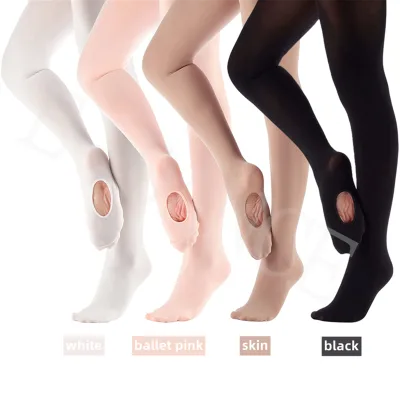 Professional 60D Girls Women Custom Fashion Ballet Tights Convertible Ballet Pantyhose Tights