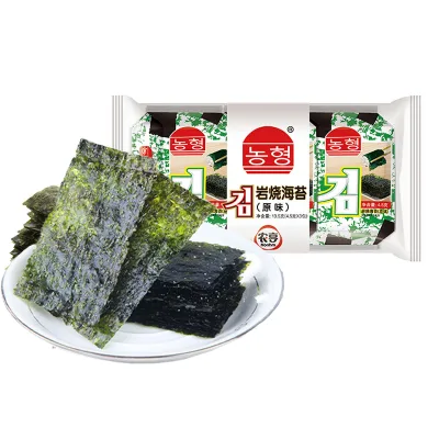 Wholesale Children's Snacks 4.5g 3 Seaweed Snack Olive Oil Roasted Seaweed Healthy Snacks Nori Seaweed