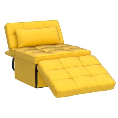 Modern Multifunctional Single Folding Puff Retractable Fabric Sofa Bed Folding Sofa Bed for Office