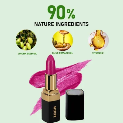 High Quality Vegan Lipstick Cosmetics Lipstick Long Lasting Waterproof Lipstick for Lip Makeup Support Custom logo