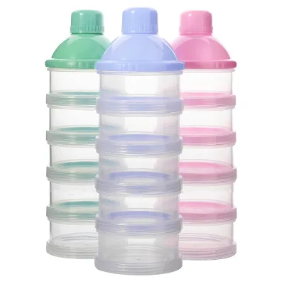 Five-tier Detachable Portable Stackable Polypropylene Cylindrical Instagram-style Storage Box; Desktop Jewelry Storage