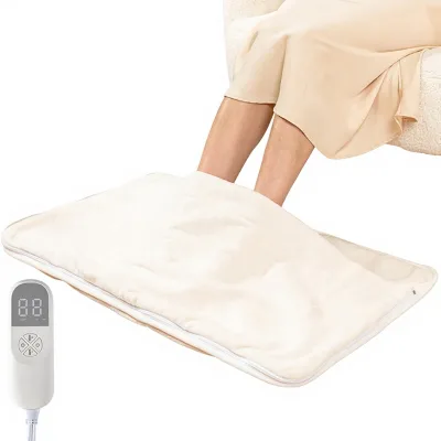 Fast Heating Electric Foot Warmer Mat 120V US UK EU Plug 10 Heat Setting Foot Warmer for Office Home Use