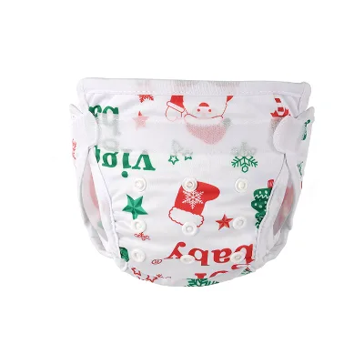 Baby Printed Soft Breathable Reusable Washable Swim Diapers Leak Guard Adjustable Unisex for Boys Girls Beach Use