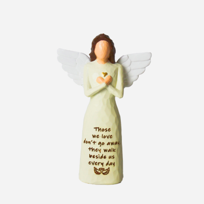 Cross Mirror New Style Flower Holding Angel Sculpture Ornaments Retired Woman Business Gift Home Decoration Resin Crafts China