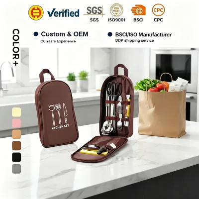 Factory Custom Kitchen Cookware Storage Bag Portable Tableware Picnic Tool Storage Bag