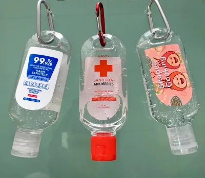 Keychain Gift Mini Hand Travelling Sanitizer Hand Sanitizer Sanetizer with Hook Custom LOGO Brand Alcohol Gel Hand Sanitizer