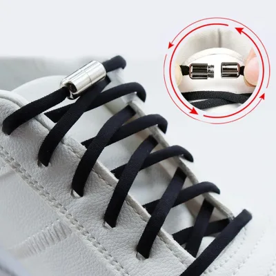 No Tie ShoeLaces Adult Kid Elastic Sneakers Easy No-tie Shoe Strings Elastic Shoelace Buckle