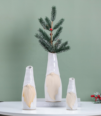 Santa Claus Ceramic Candlestick Christmas Gift
