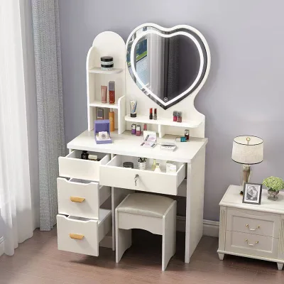 Vanity Desk with Mirror and Lights Vanity Mirror with Lights Drawer White Vanity with Led Mirror with 3 Color Lighting Modes
