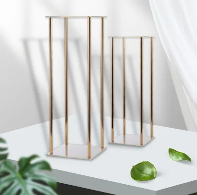 Wholesale Metal Flower Stand for Wedding Centerpiece With Acrylic Base