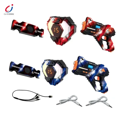 Chengji Small Plastic Shooting Gun Toy Rechargeable Simulation Battle Scenes Laser Tag Gun Vest Battle Game Laser Tag Set Toy