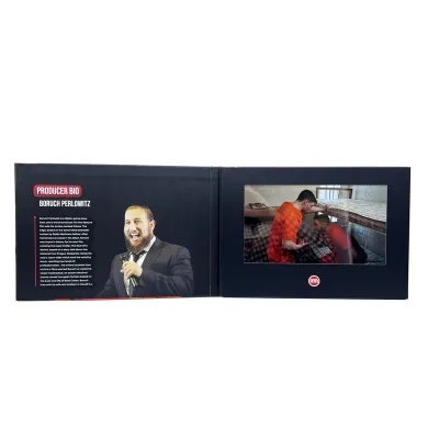 Memory Video Brochure A4 Hardcover 10.1 Inch LCD Video Book Box with Touch Screen